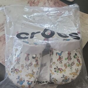 CROCS Kids Slippers - White with Multicolor Characters